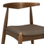 5 Piece Dining Set With 1 Table And 4 Upholstered Chairs - Brown / Walnut