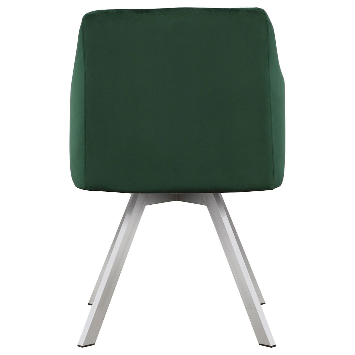 Tufted Swivel Dining Chair With Slim Sloped Arms - Green