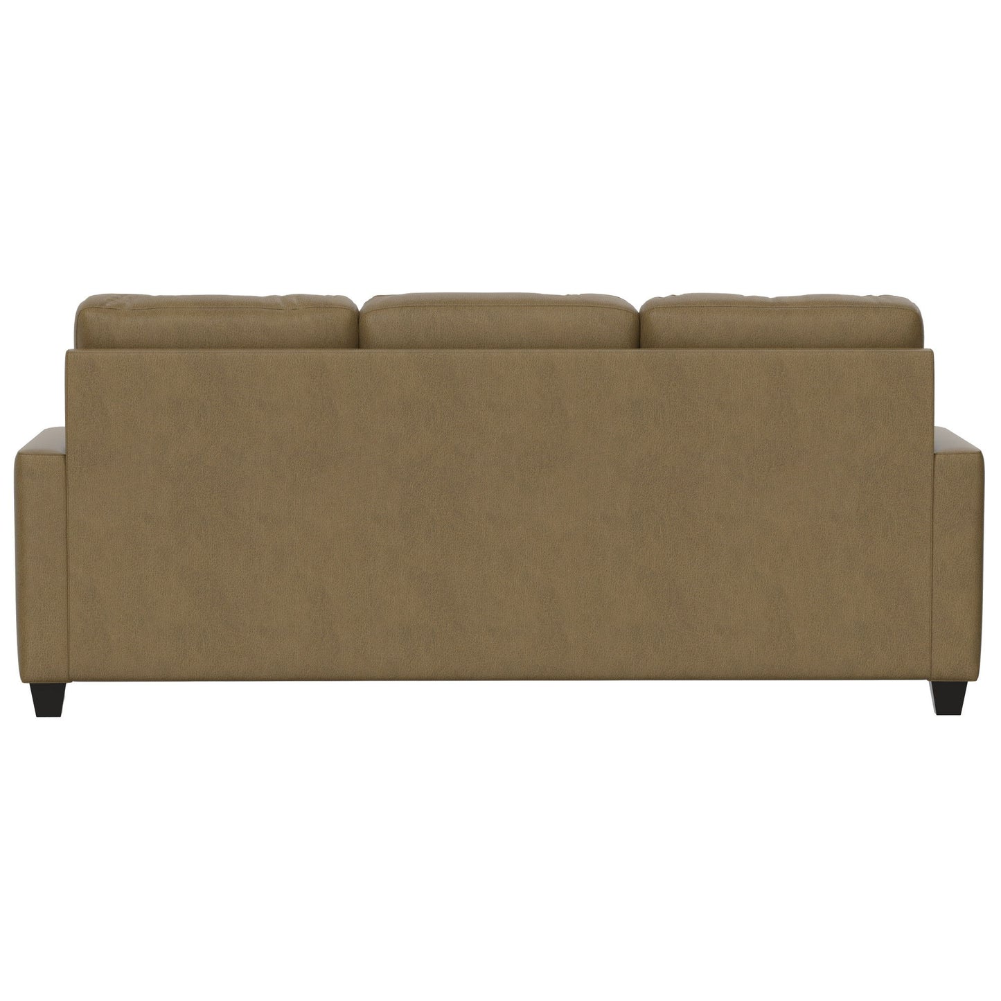 2 Piece Sofa With Chaise, Comfortable Seating For 3, Tapered Feet, USB Charging Console - Brown