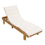 Chaise Lounge With Multi Fold Cushion, 3 Position Adjustable Backrest For Patio - Beige / Teak