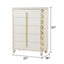 Cinderella - Chest With LED Accents And 5 Storage Drawers - Beige
