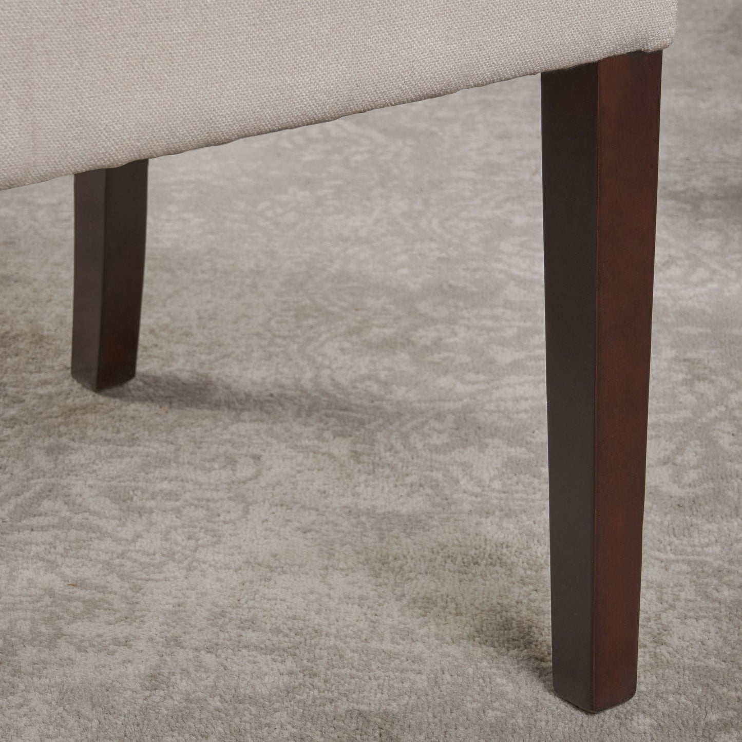 Modern Wingback Dining Chair (Set of 2) With Upholstered - Ivory