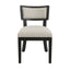 Farmhouse Style Fabric Upholstered Side Dining Chair Set