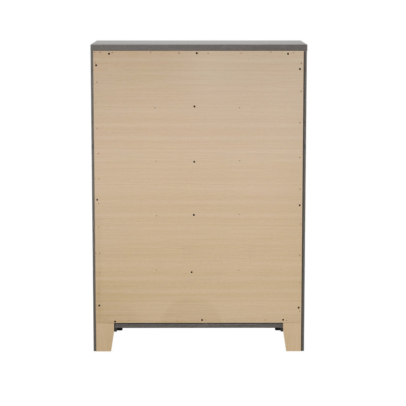 5 Drawer Dresser - Gray / Brown