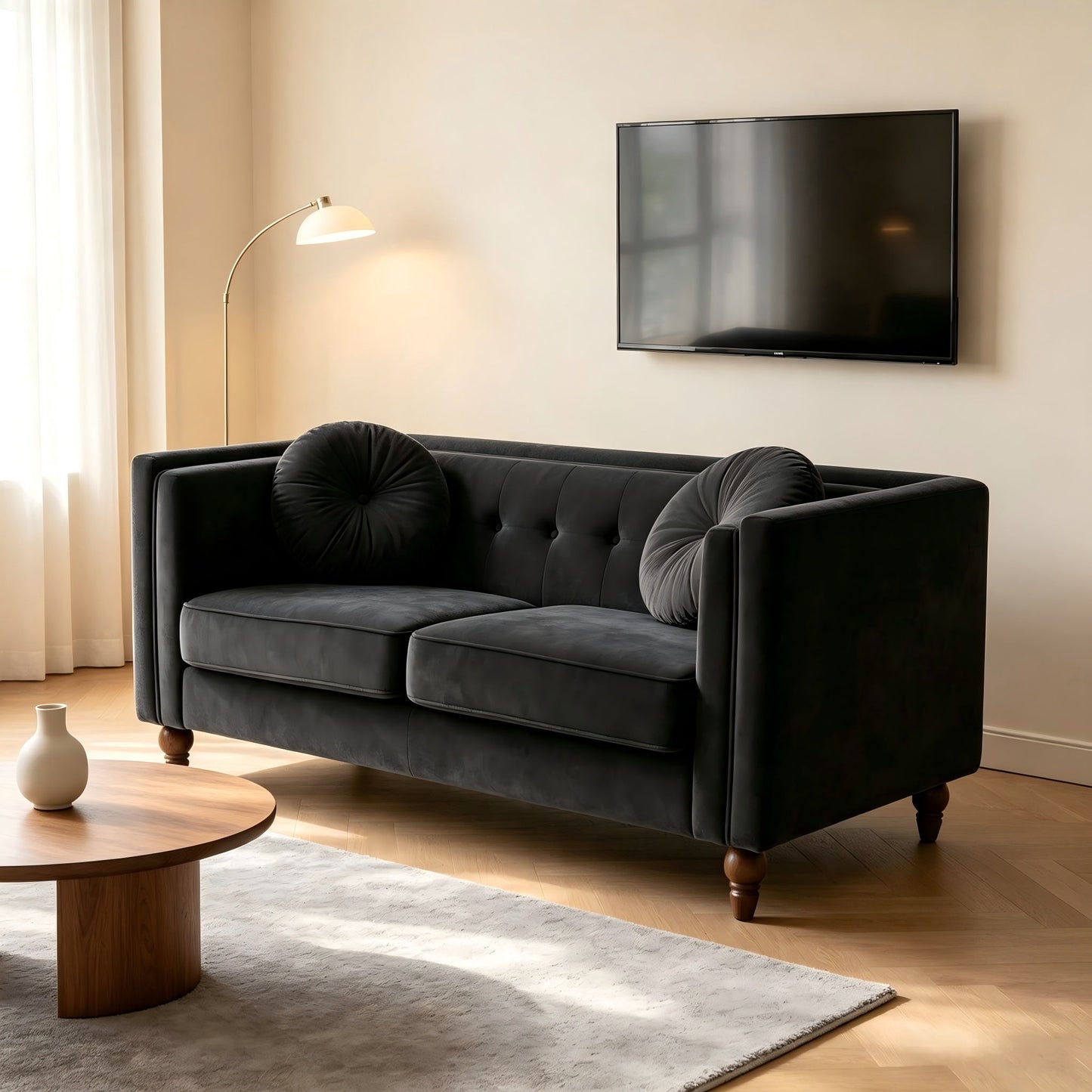Chesterfield Loveseat 2 Seater Couch For Living Room