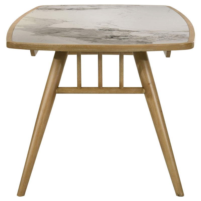 Teleli - 7 Piece Dining Set - Natural / Gray