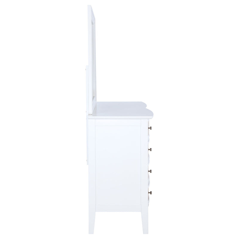 Talia - 10 Drawer Dresser And Mirror Set - White