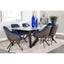 Upholstered Dining Chairs (Set of 2) Retro Bucket Seat - Blue