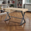 Danton - Aluminum Top Grain Leather Rectangular Writing Desk - Gold