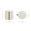 Brandy - Round Upholstered Storage Ottoman With Accent