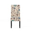 Contemporary Dining Chair Set With Rubberwood Legs - White / Blue