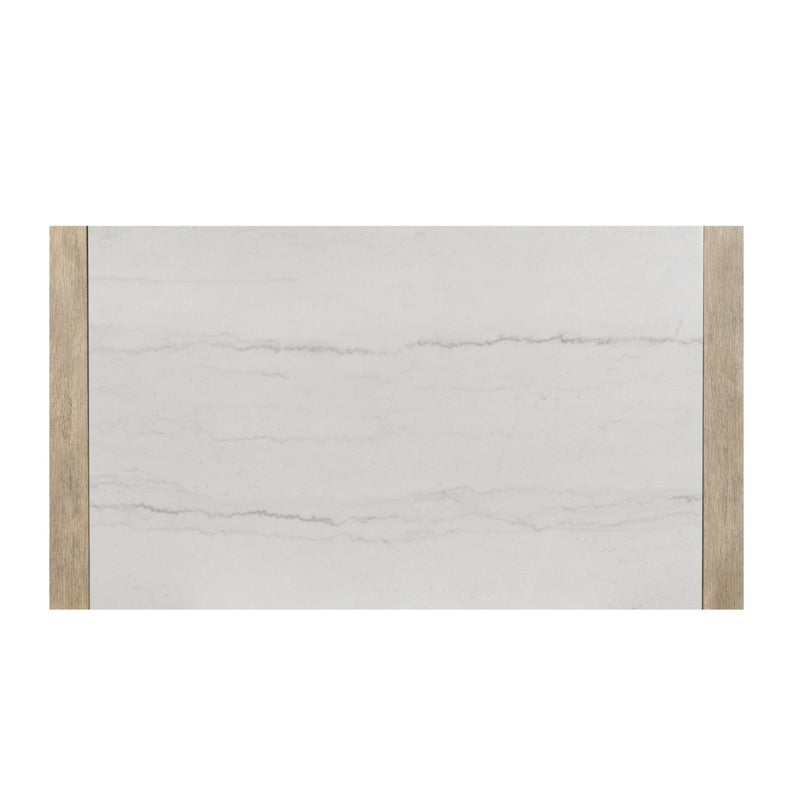 Vainilla - Mesa de comedor de mármol auténtico - Beige / Natural claro