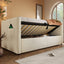 Upholstered Hydraulic Storage Daybed With USB & Type C Charging