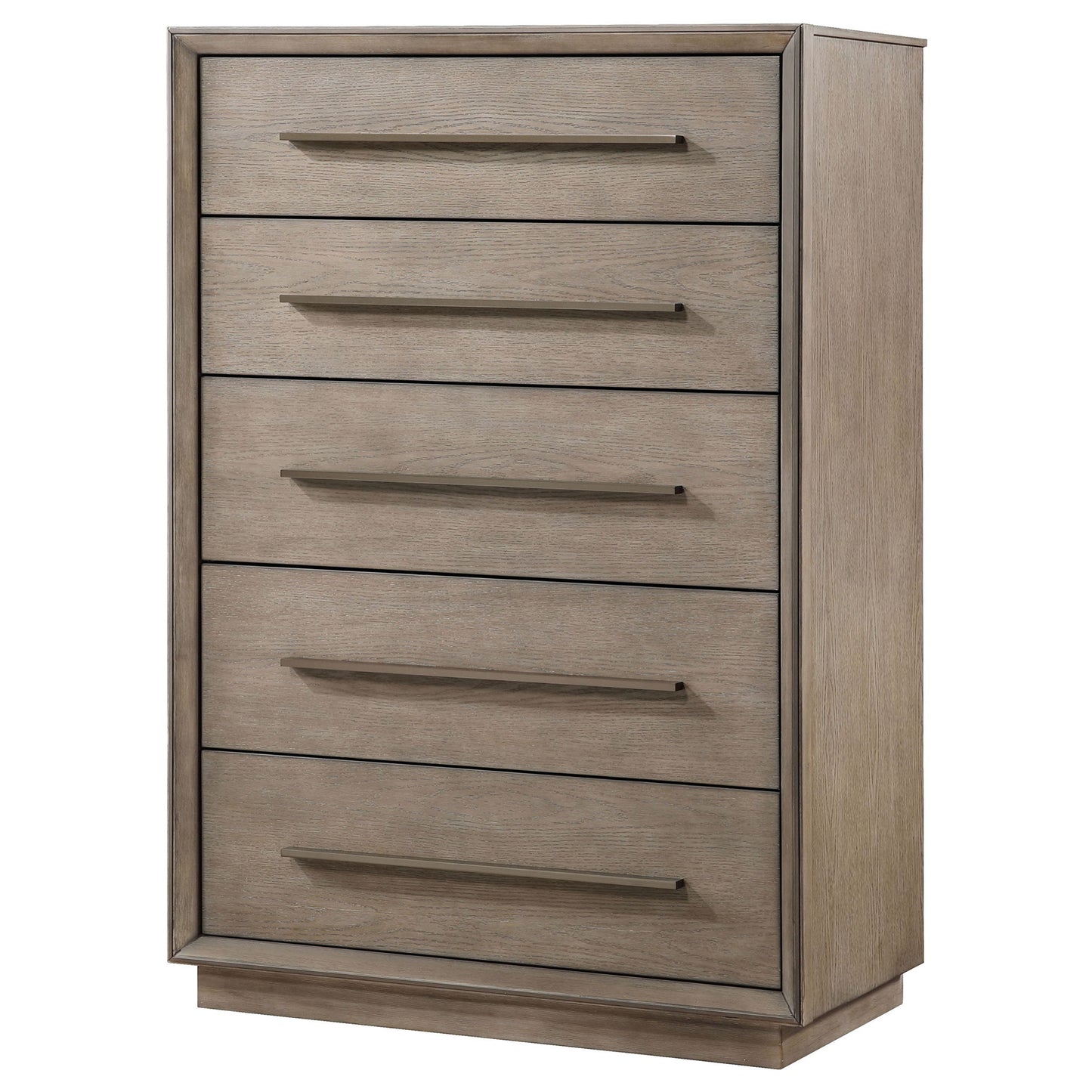 Prescott - 5 Drawer Bedroom Chest With Mitered Trim - Taupe