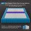 12" Hybrid Mattress, Memory Foam & Pocket Spring Bed, Medium Firm Comfort, Spine Support, Quiet & Breathable - White - King