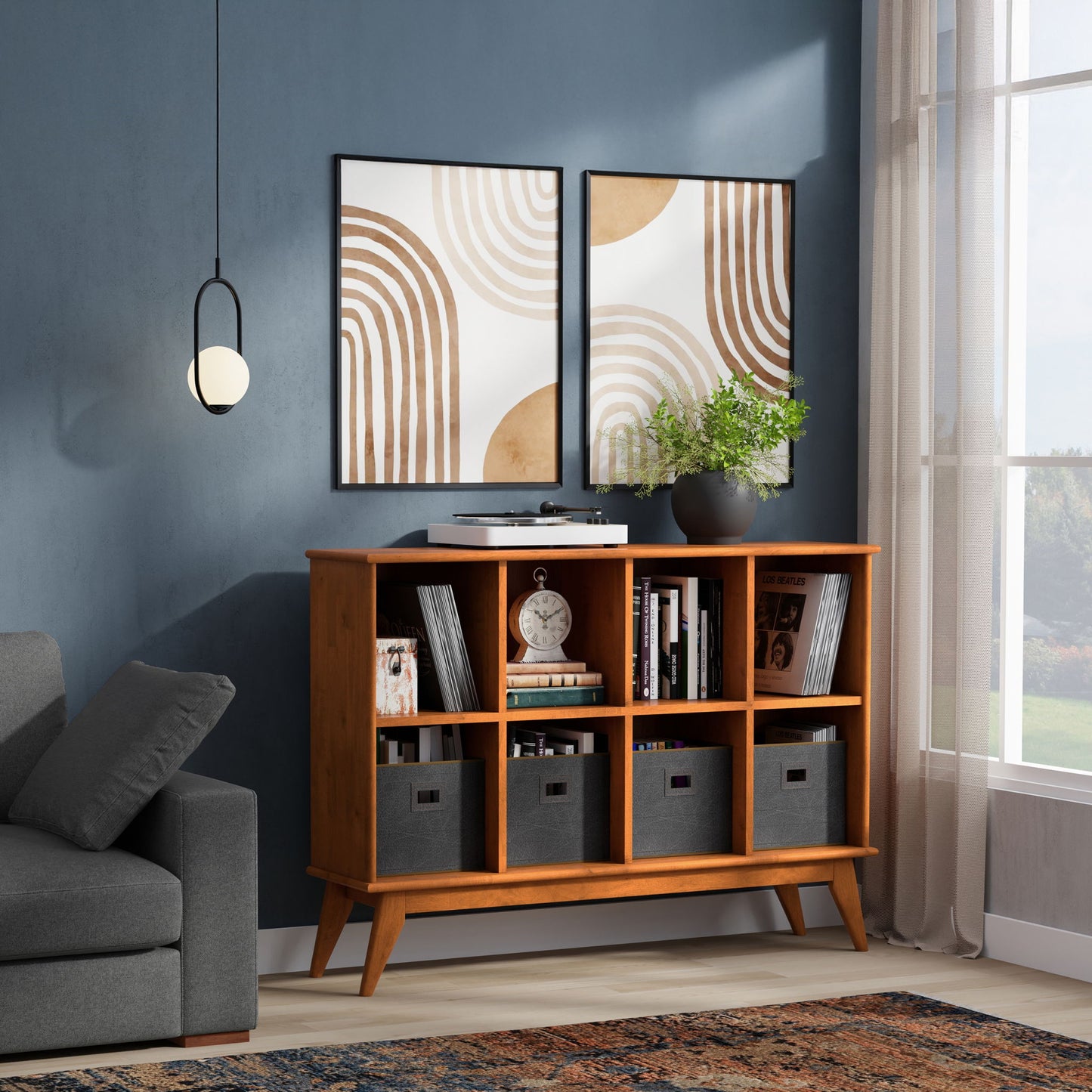 Draper - Handcrafted Low Bookcase