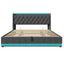 Upholstered Bed, 360 Surround LED Function, Remote Control, Hydraulic Storage Bed With USB, Type-C Charging (Without Mattress)