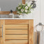 Bathroom Vanity With Ceramic Sink, Freestanding Cabinet - Antique Natural / Brown