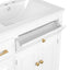 Bathroom Vanity With Sink, 1 Tip Out Drawer, 3 Side Drawers, Adjustable Shelf