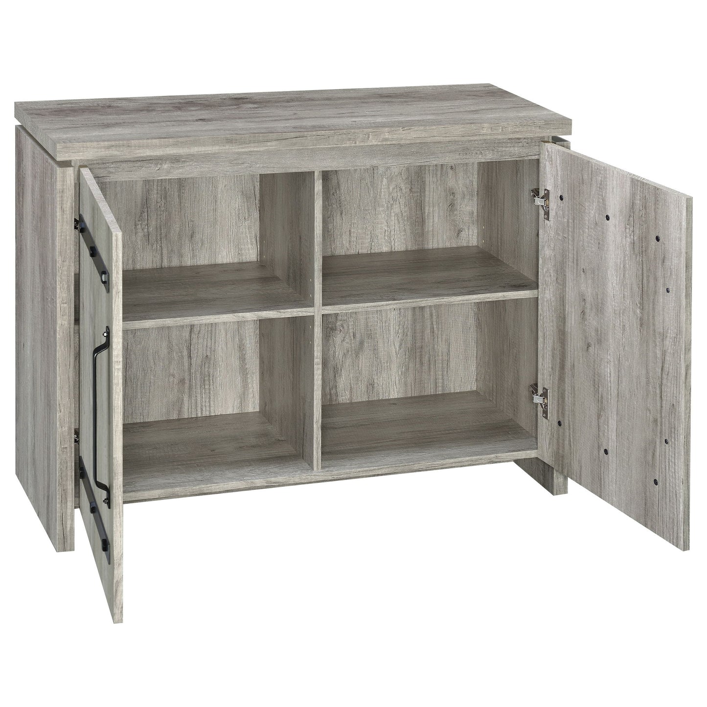 2 Door Accent Cabinet With Accents - Gray