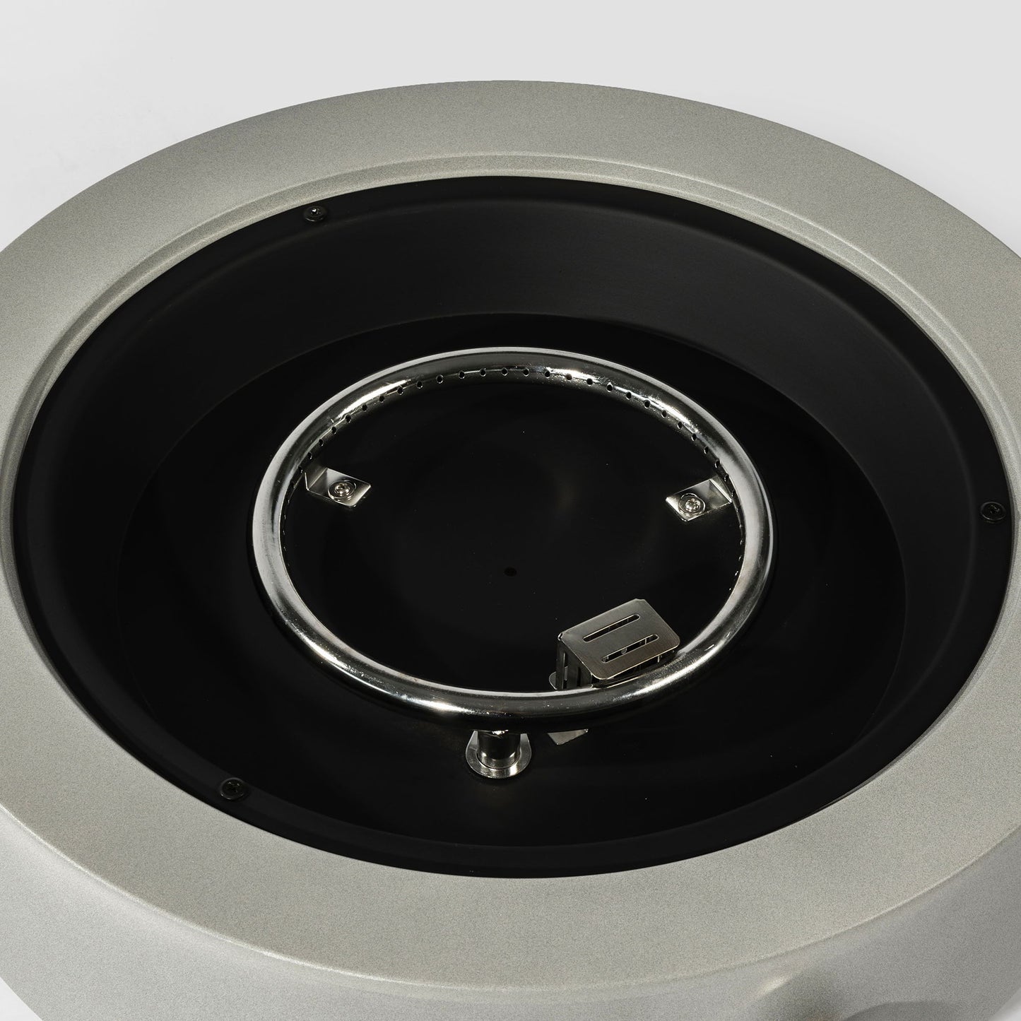 Propane Gas Fire Pit Bowl, 40000 Btu, Round For Outside - Gray