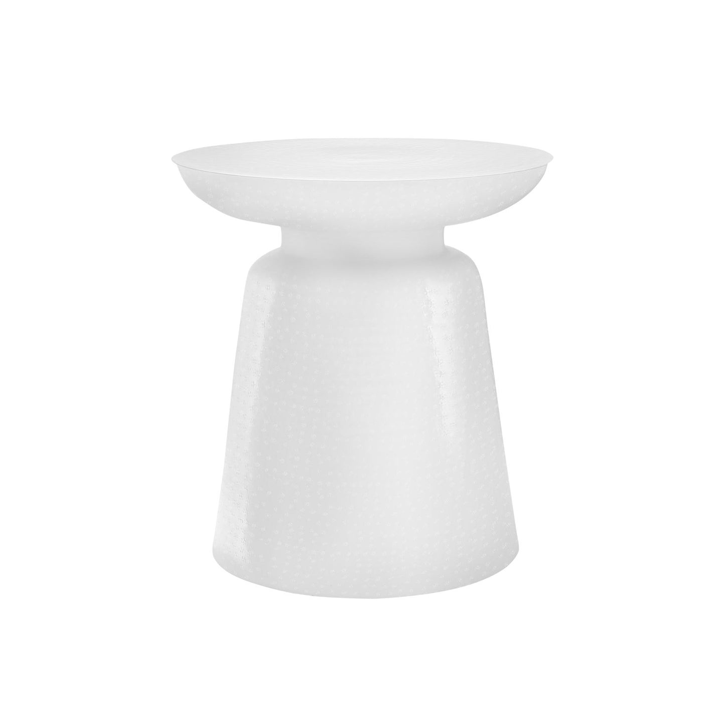 Drum Accent Side Table, Hammered Texture