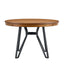 Mid Century Modern Round Dining Table With Metal Legs And Open Shelf