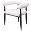 Notting - Upholstered Dining Arm Chair (Set of 2) In And Open C Shaped Backrest - Cream