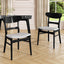5 Piece Dining Set With 1 Table And 4 Upholstered Chairs - Black / Light Gray