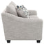 Lido - Upholstered Loveseat With Tapering Block Legs - Light Gray