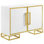 Synchrony - 2 Door Accent Cabinet With Art Deco Trim - White