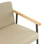 Counter Stool Set With Espresso Metal Frame - Khaki