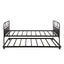 Twin Size Daybed Platform Bed Frame With Trundle Built In Casters - Black