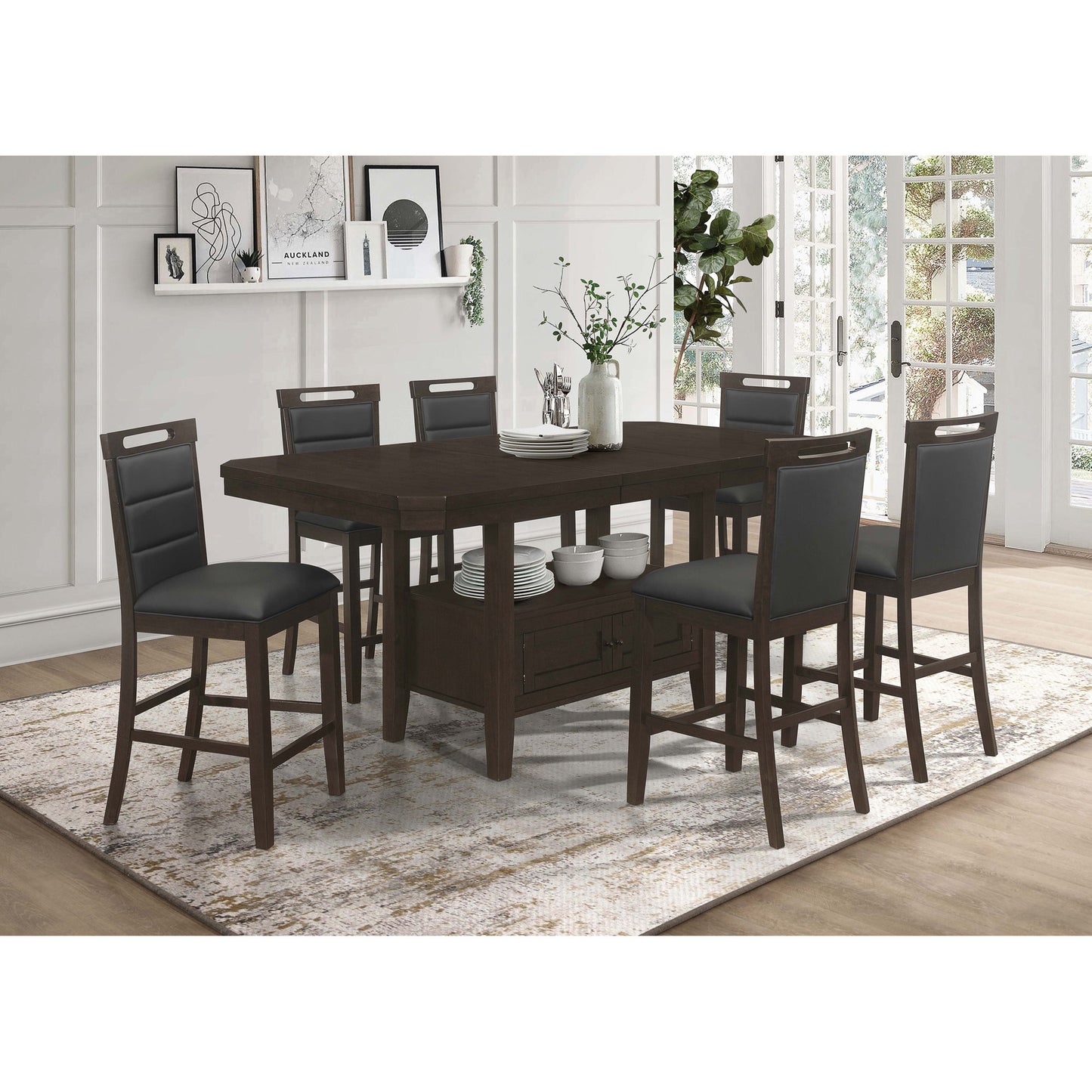 Prentiss - Extension Counter Dining Table - Cappuccino