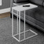 Accent Table, C - Shaped, Tempered Glass, Stylish Design Contemporary & Modern