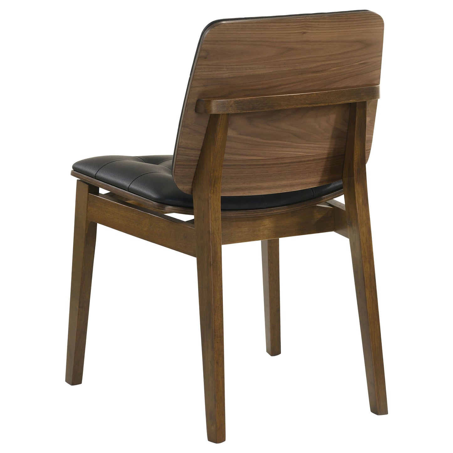 Tufted Back Dining Chairs With Tufted Upholstered Seats And Tapered Legs (Set of 2) - Black