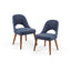 Dining Side Chair Upholstered Textured (Set of 2) - Navy