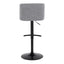 Toriano - Contemporary Adjustable Bar Stool With Rounded T Footrest (Set of 2)