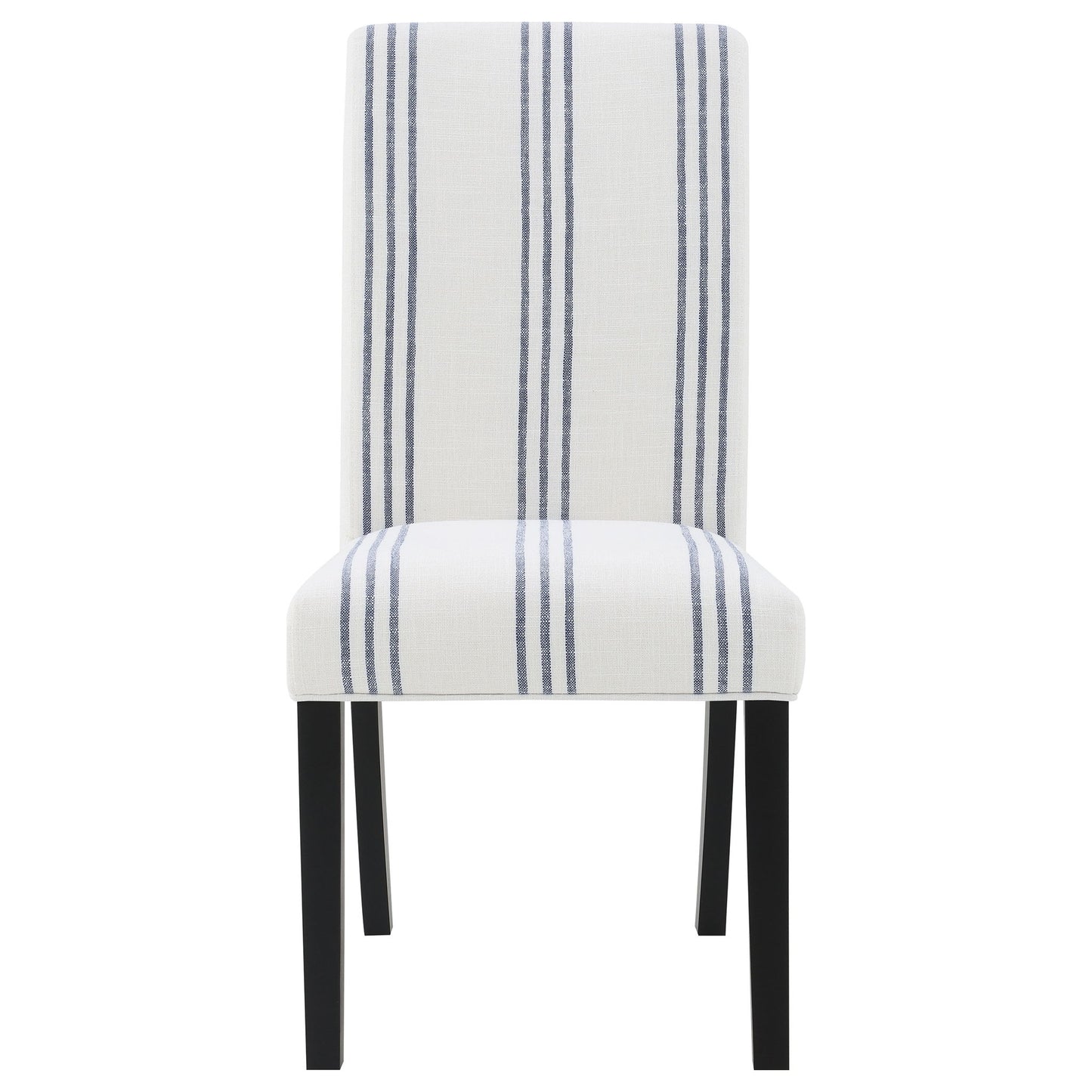 Draper - Upholstered Dining Chair (Set of 2) With Vertical Stripes - Beige