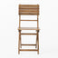 Outdoor Foldable Wood Dining Chair With Slat Design (Set of 2)