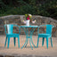 Lourdes - 3 Piece Metal Set - Teal