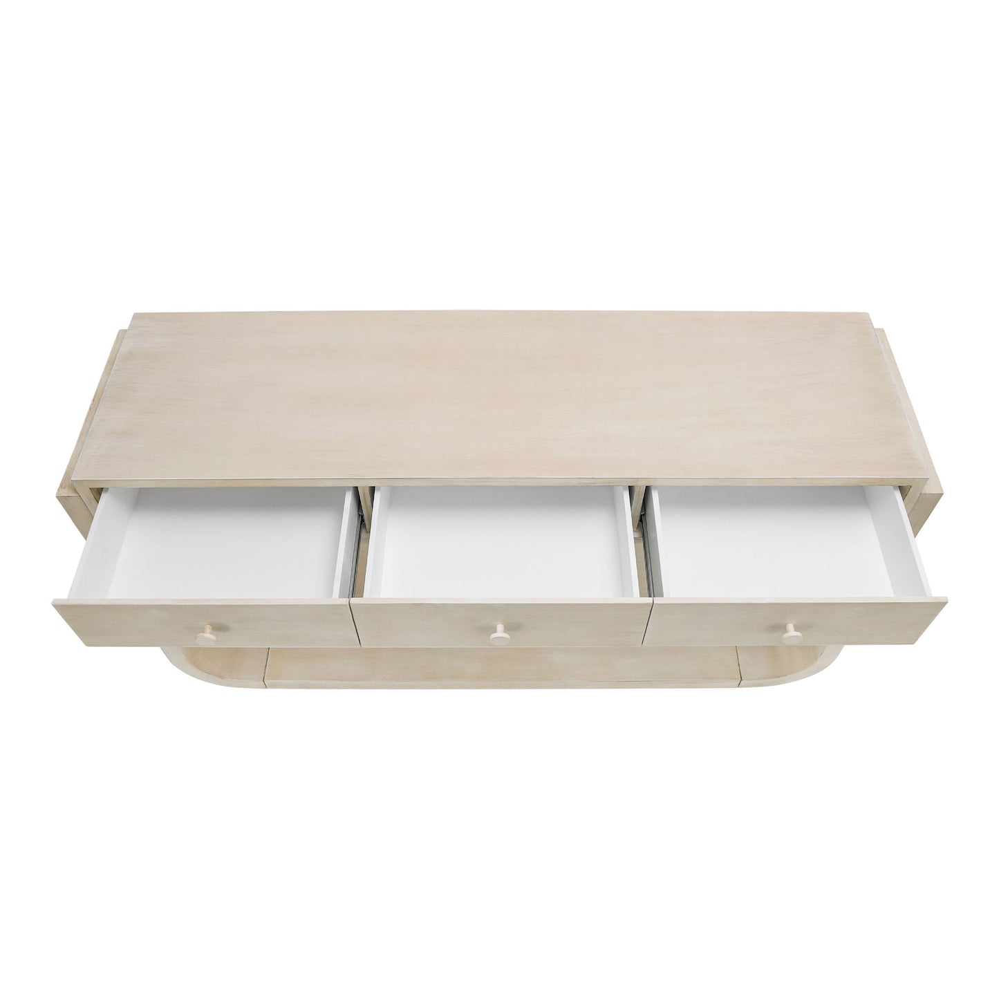 Console Table With 3 Drawers, Display Shelf