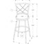 Swivel Stool Bar Height, Contemporary & Modern Style (Set of 2)