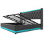 Upholstered Bed, 360 Surround LED Function, Remote Control, Hydraulic Storage Bed With USB, Type-C Charging (Without Mattress)