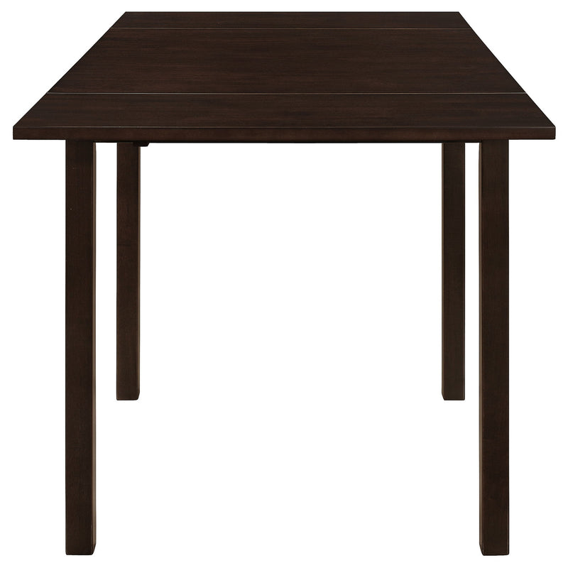 Dining Table With Drop Extension Leaf Table With Foldable Ends For Compact Spaces - Brown