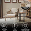 Transitional Cane Accent Armchair And Back Cushion - Natural