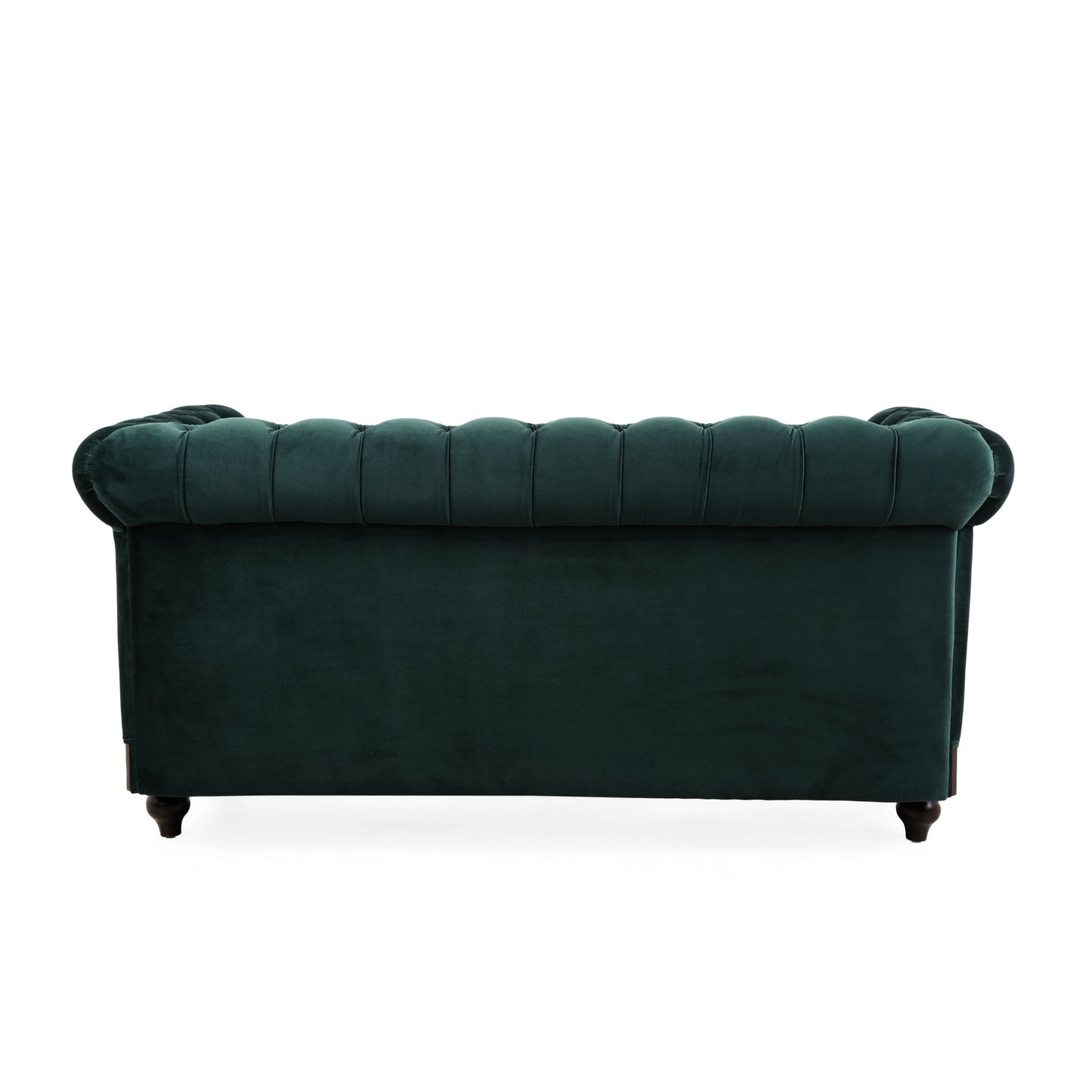 Chesterfield Loveseat Sofa, 2 Person Rolled Arm Upholstered Couch