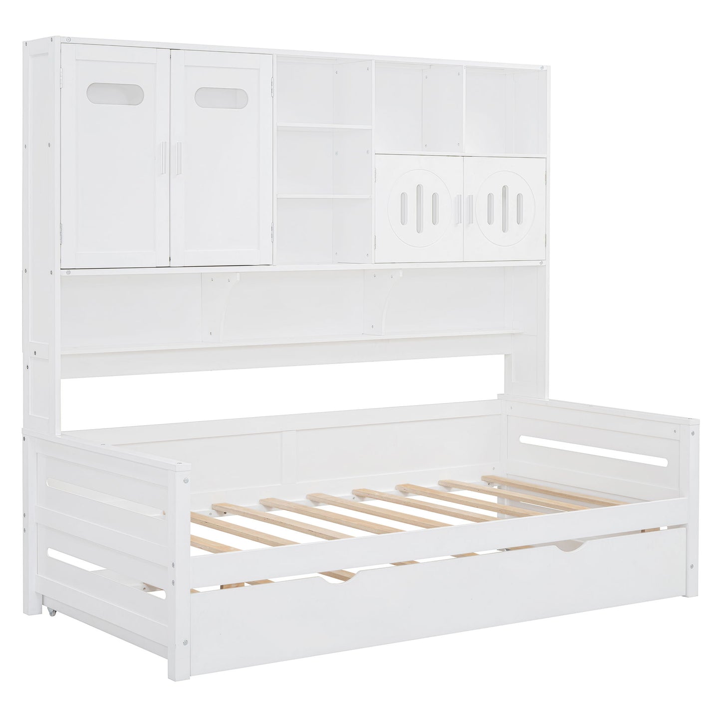 Daybed & All-In-One Cabinet And Shelf