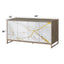 Paavan - Console Cabinet - White / ChampagneChampagne