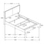 Queen Bed With Nailhead Trim - Charcoal